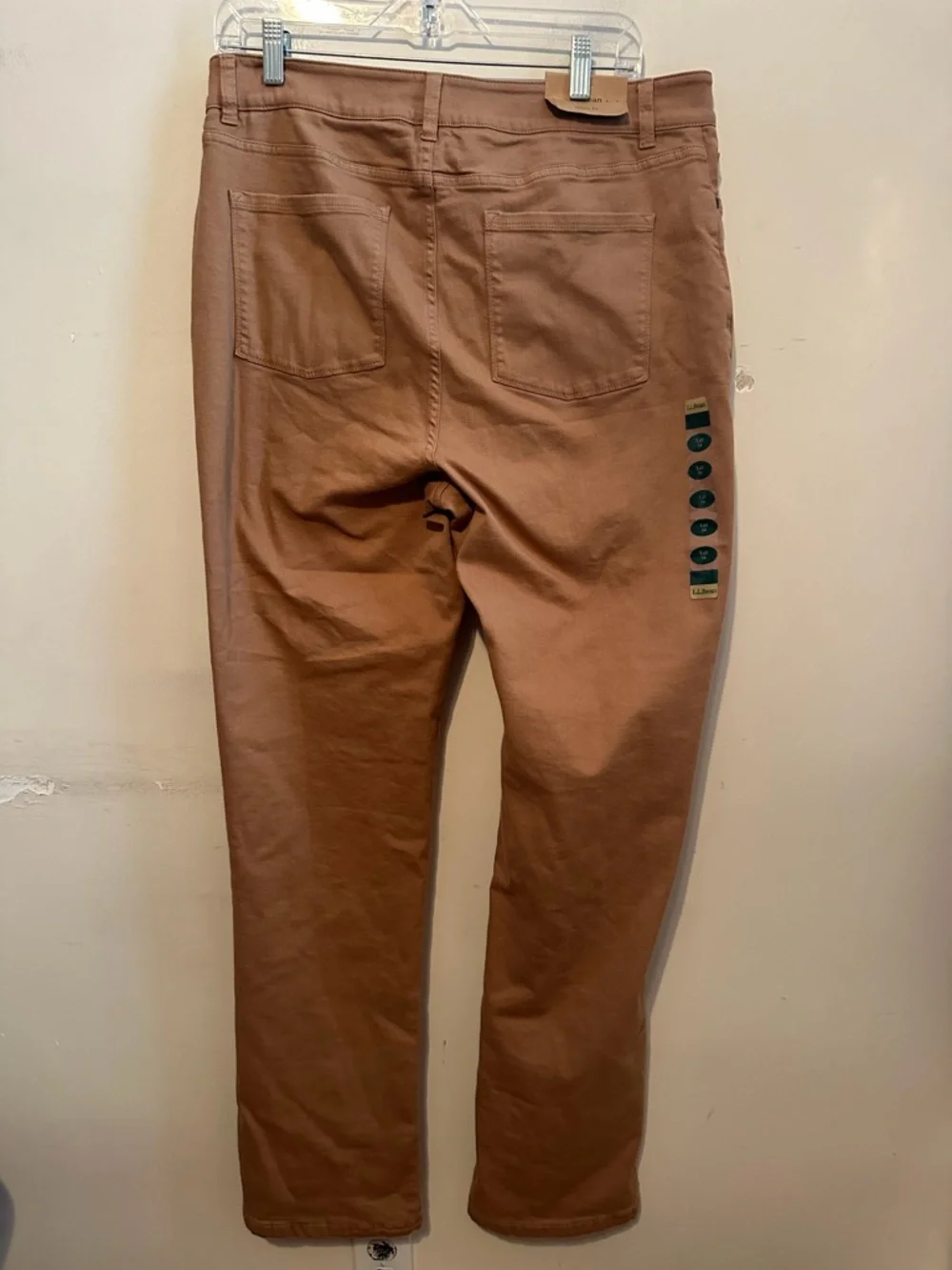 L.L.Bean Classic Fit Denim Jeans Women’s 14 Tall Tan Straight Leg 34x32 - Picture 6 of 9